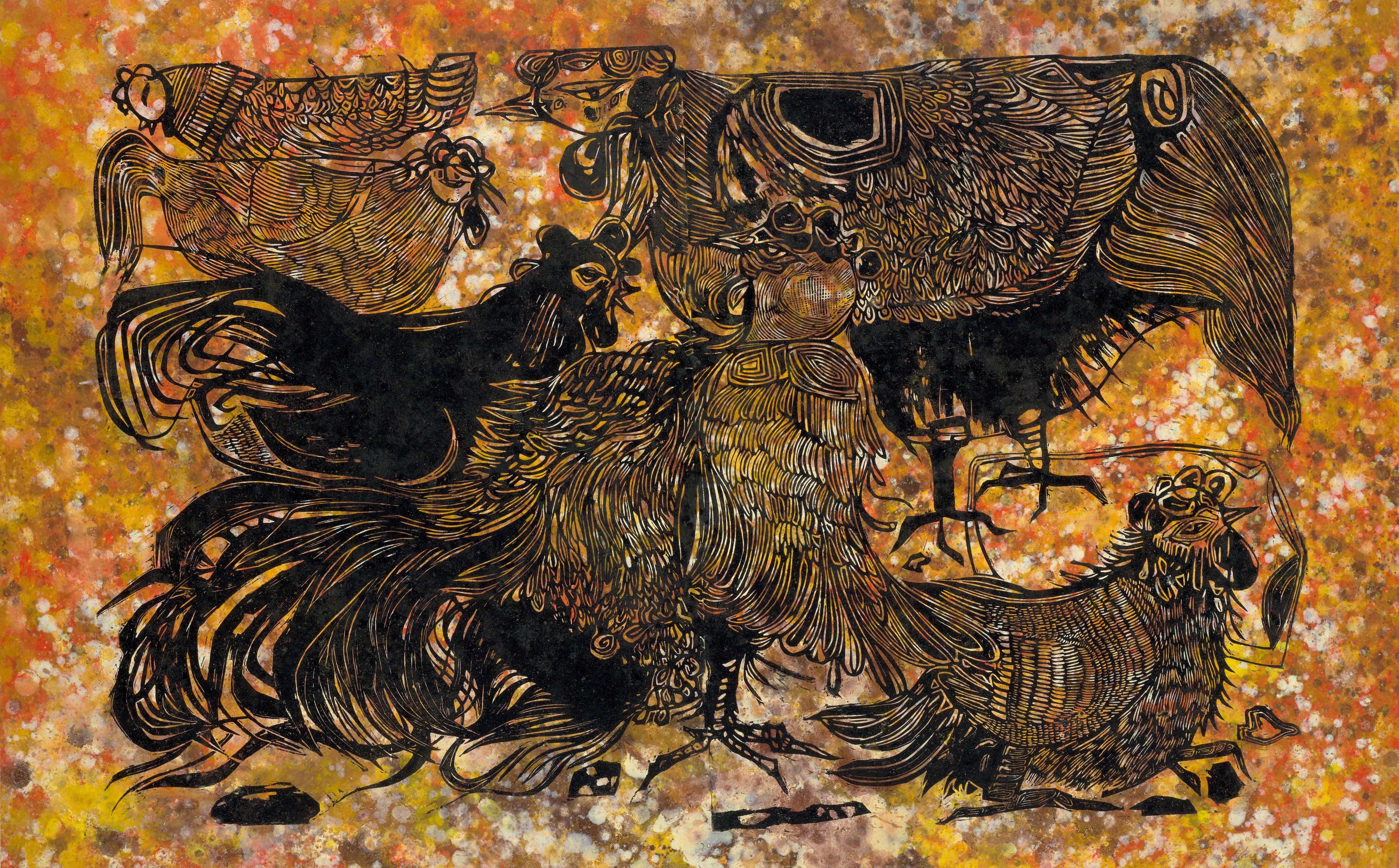 Wu Hao - Roosters, 1966