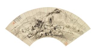 Wu Hufan - Landscape in the style of Dong Qichang