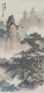 Wu Hufan - Monastery in the Autumn Mountains, 1950