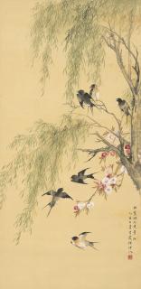 Wu Qingxia - Swallows In Spring Blossoms