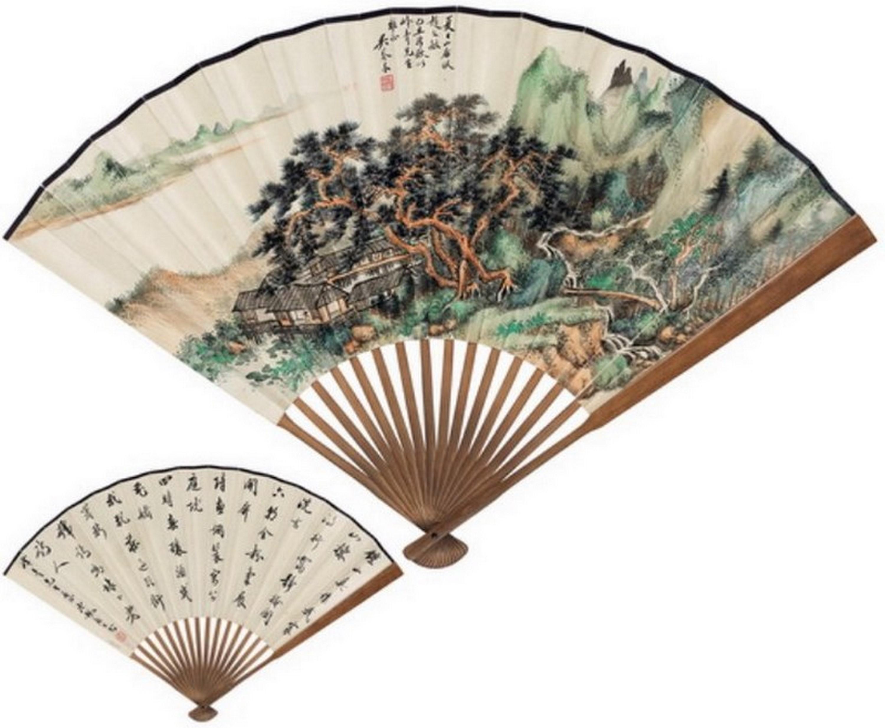 Wu Qinmu - Recluse In The Mountain; Seven-Character Poem In Runningscript