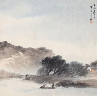 Wu Shixian - River Landscape, 1891