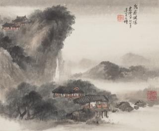 Wu Shixian - Viewing A Waterfall