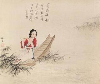 Wu Yongxiang - A Lady Playing Flute