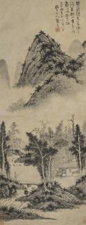 Wu Zhen - Studio Among Streams And Mountains