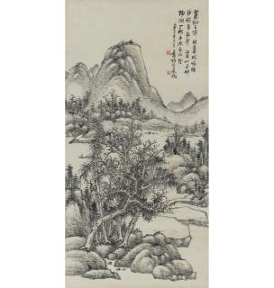 Wu Zheng - Ink Landscape, 1941