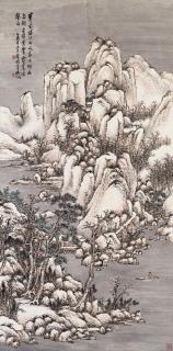 Wu Zheng - Temple among Winter Peaks