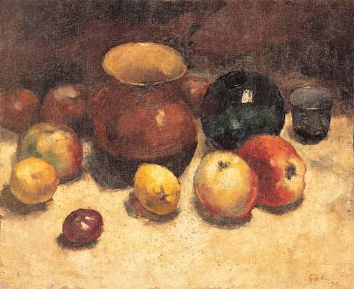 Wu Zuo Ren - Still Life with fruits
