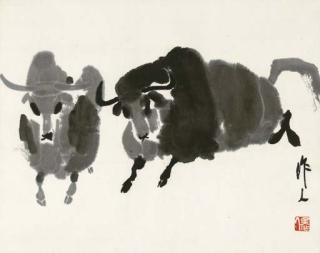 Wu Zuoren - Buffaloes