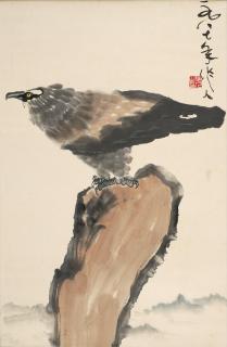 Wu Zuoren - Eagle on a Rock, 1987