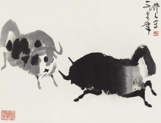 Wu Zuoren - Fighting Yaks