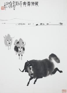 Wu Zuoren - Tibetan Yaks