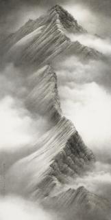 Wucius Wong - Solitary Heights No. 2 / Pencil Sketch of Solitary Heights No. 2
