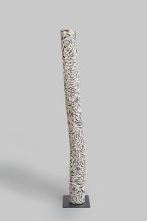 Wukun Wanambi - Untitled (sacred fish larrakitj) height: 187.5cm (73 5/8in).