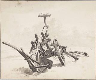 Wybrand Hendriks - A Plough (Recto); A Child In A Cradle (Verso)