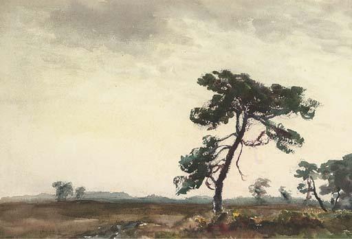 Wycliffe Egginton, R.I. - A Windswept Moorland Landscape