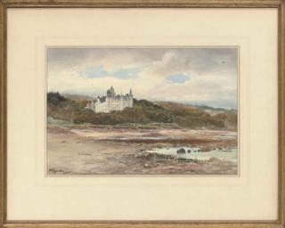 Wycliffe Egginton, R.I. - Dunrobin Castle from the east; and Dunrobin Castle from the west