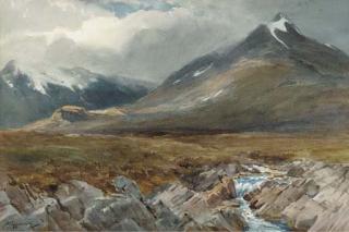Wycliffe Egginton, R.I. - Mountain and river, Blackmount