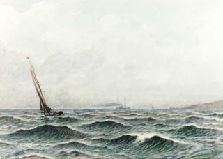 Xanthus Russell Smith - A Strong Wind