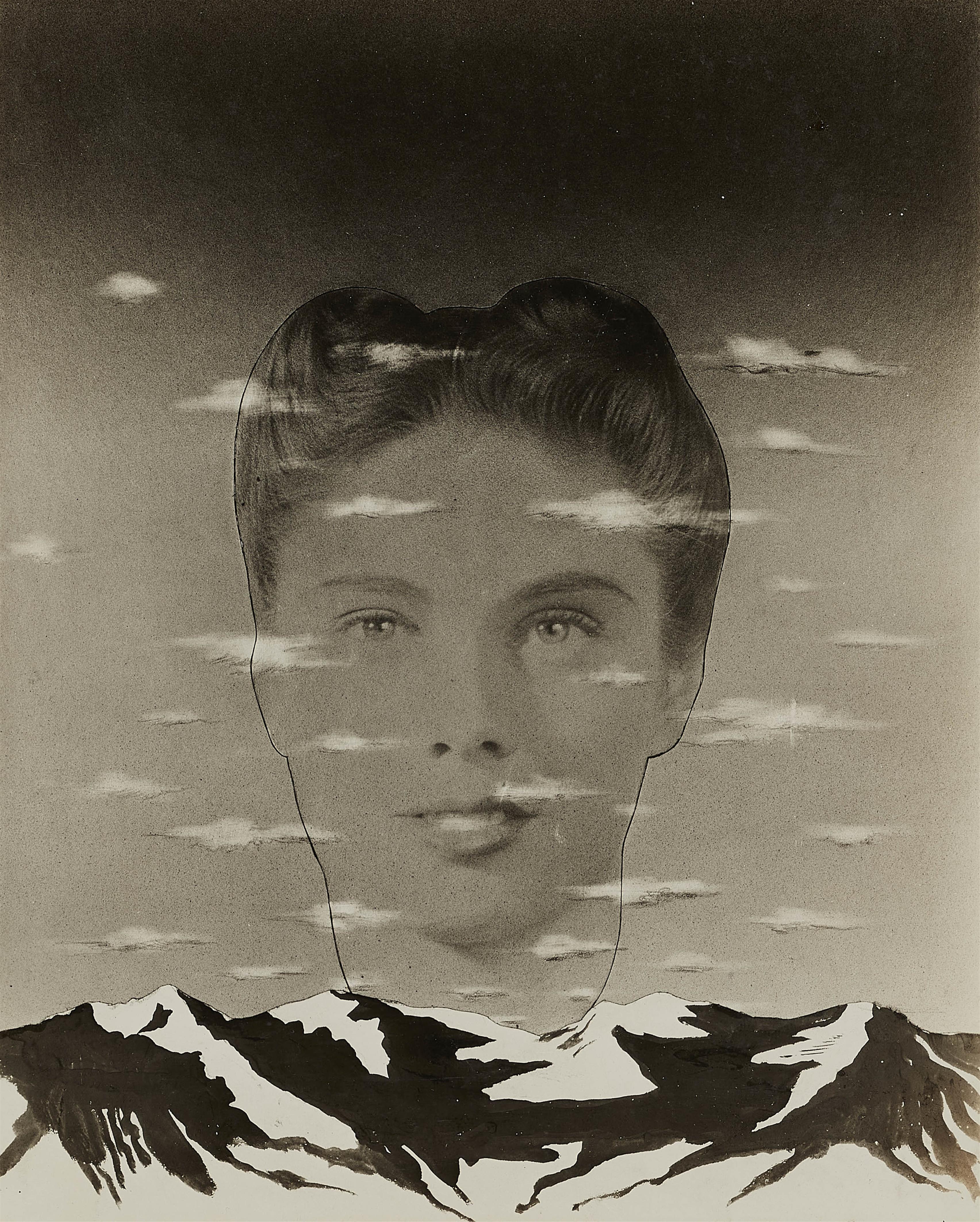 Xanti Schawinsky - Mountain view (aus der Serie: Variations of a face)