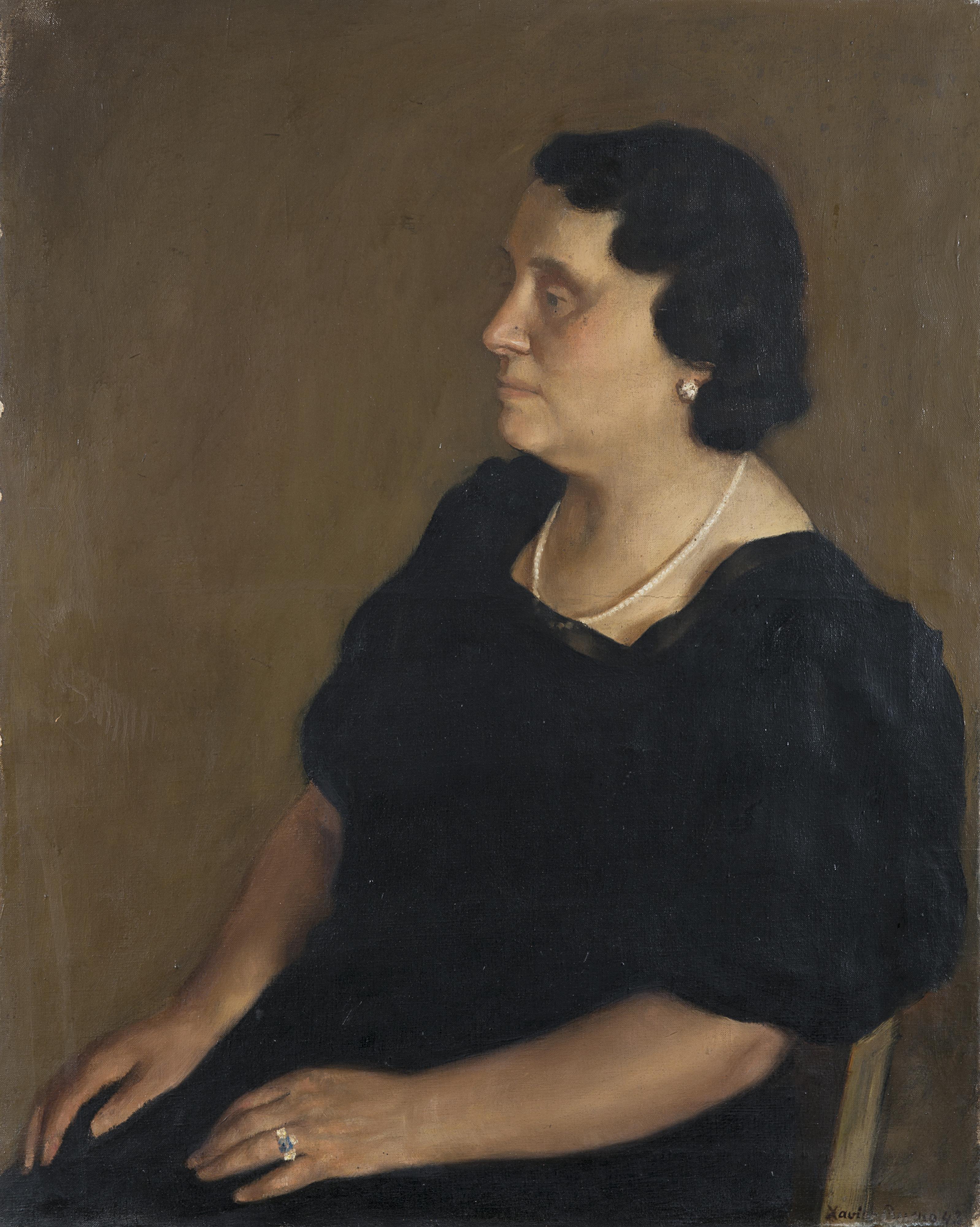 Xavier Bueno - Ritratto di signora con collana