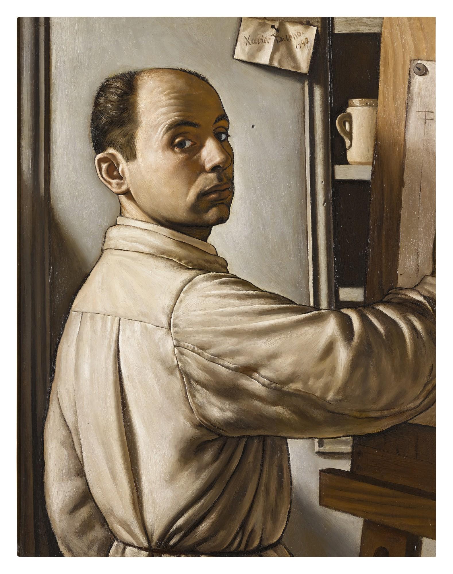 Xavier Bueno - Self-Portrait Of The Artist At His Easel, Half-Length, Aged 32