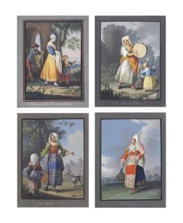 Xavier Della Gatta - Four costume studies