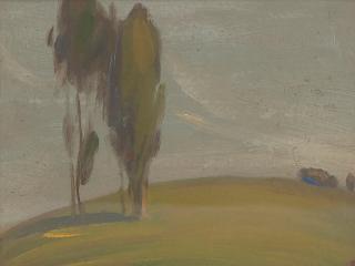 Xavier Martinez - California Landscape 4 x 5 1/4 in. framed 5 3/4 x 7 in.