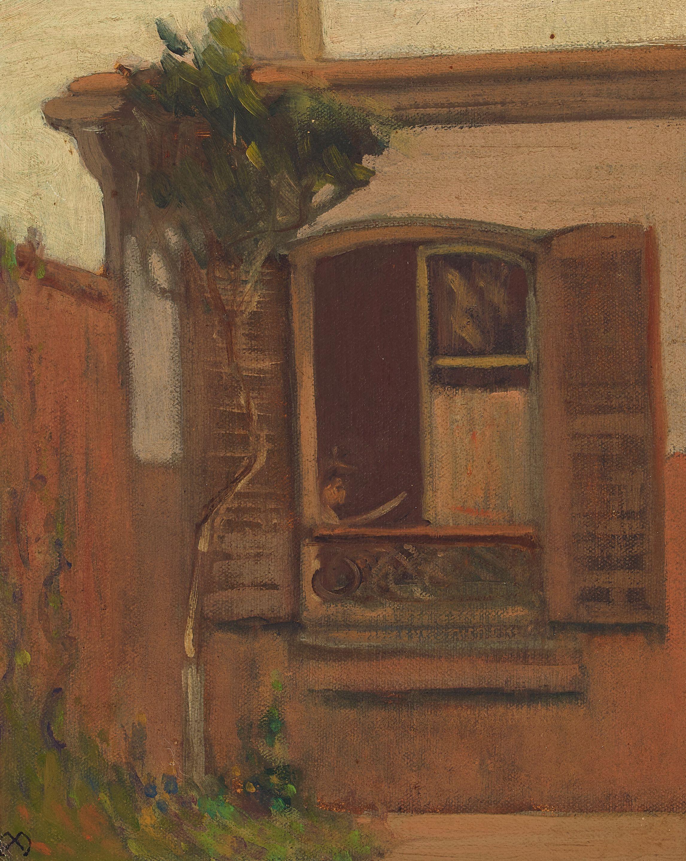 Xavier Martinez - Chambre de Mon Atelier 10 x 8 in. framed 13 1/4 x 11 1/2 in.