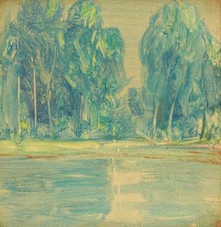 Xavier Martinez - Lake Side Trees