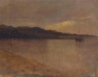 Xavier Martinez - Monterey Bay at Dusk