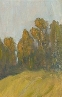 Xavier Martinez - Piedmont 7 x 4 in. framed 10 x 8 in.