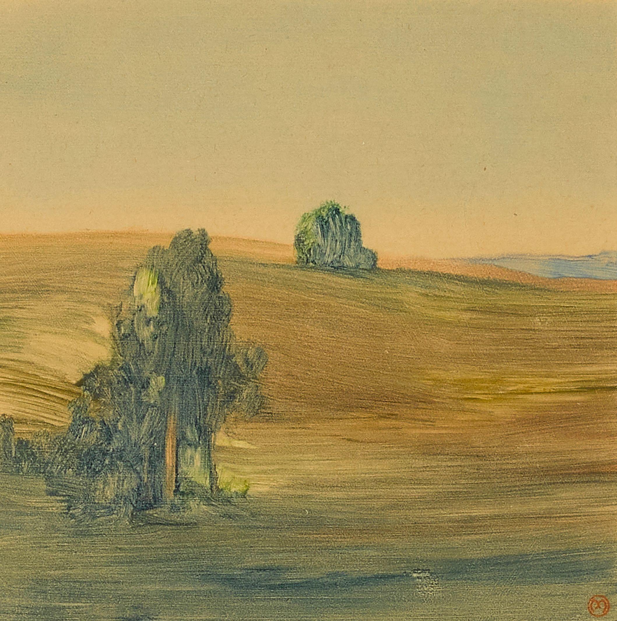 Xavier Martinez - Trees on hills, circa 1915