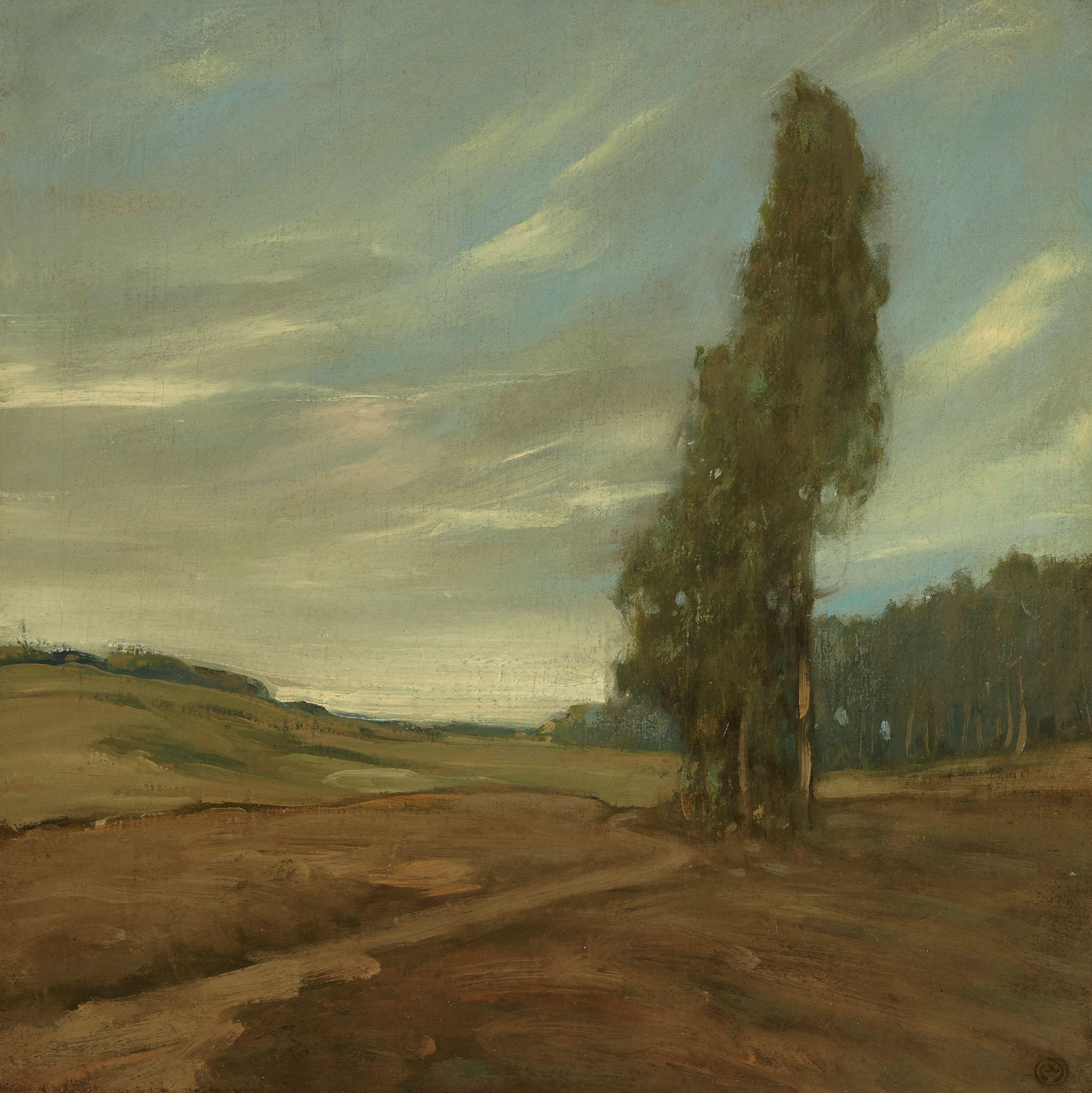 Xavier Martinez - View to the Bay from Contra Costa 16 x 16in