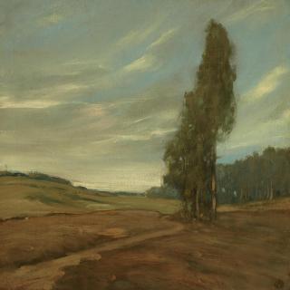 Xavier Martinez - View to the Bay from Contra Costa 16 x 16in