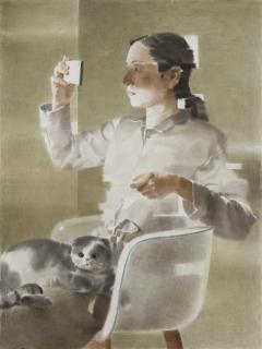 Xia Yu - Girl with Cat