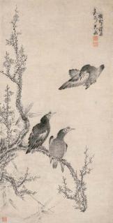 Xiang Shengmo - Peach Blossoms And Birds