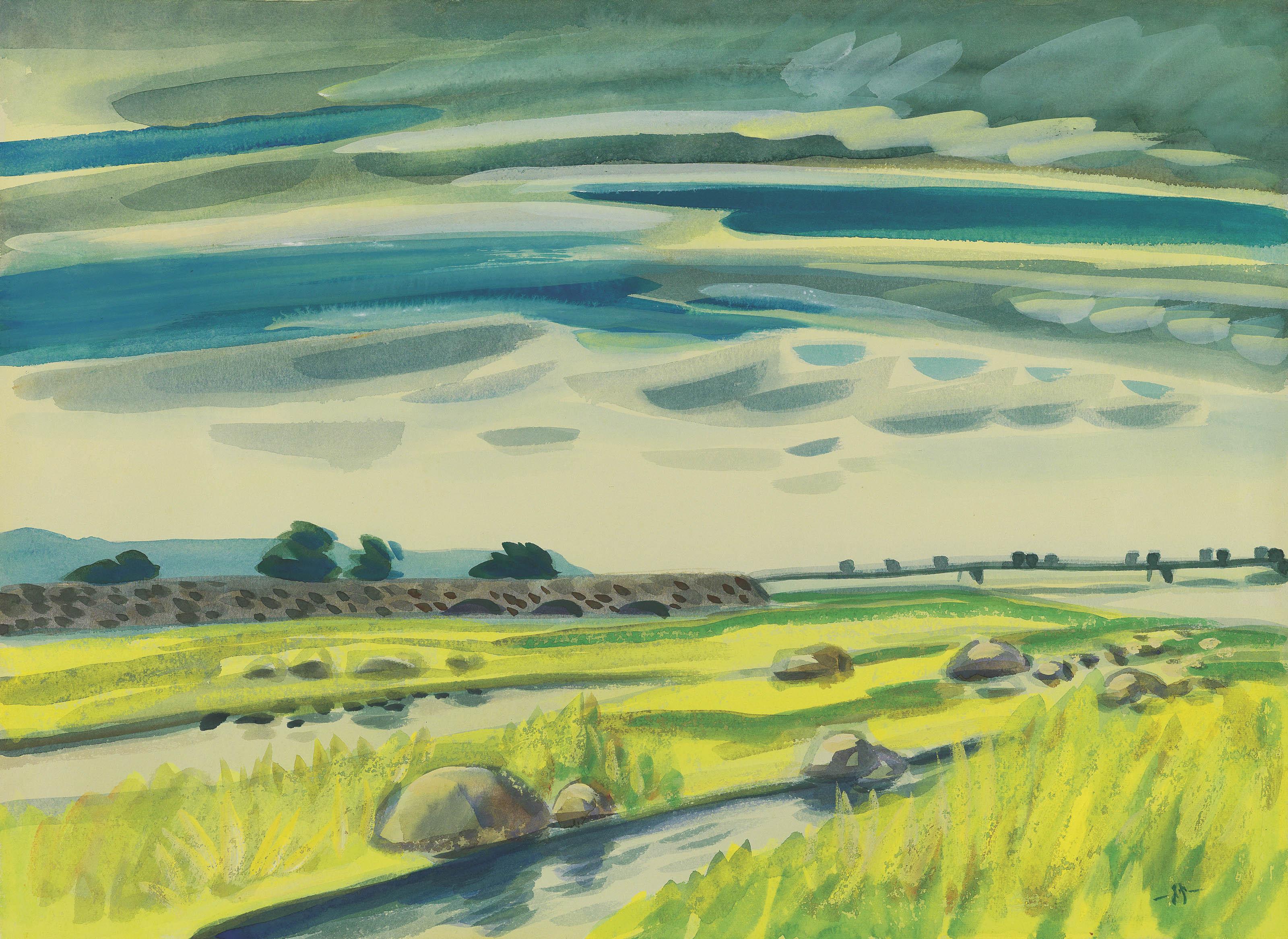 Xiao Rusong - Landscape by River