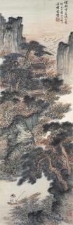 Xiao Xun - Boating Amid Evening Mountains