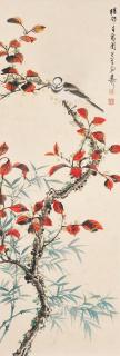 Xie Zhiliu - Bird on Maple Tree
