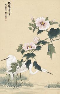 Xie Zhiliu - Egrets At The Riverside