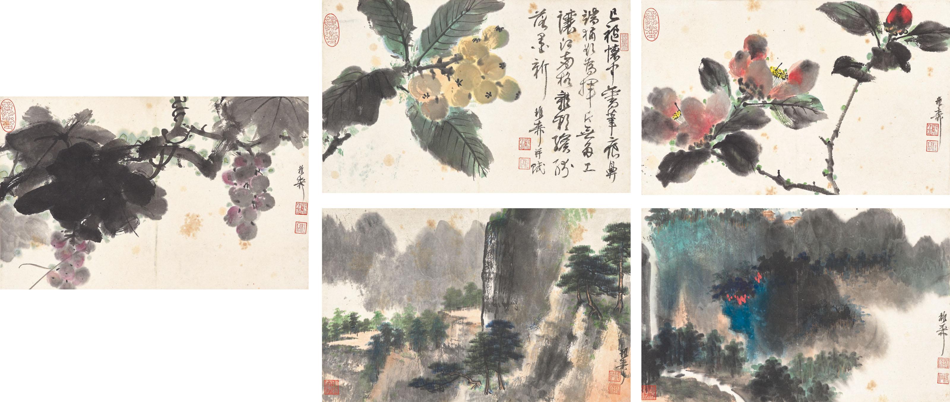 Xie Zhiliu - Flowers and Landscapes