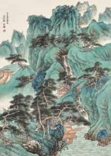 Xie Zhiliu - Green Landscape of Mountains and Streams