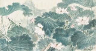 Xie Zhiliu - Lotus Pond After Rain