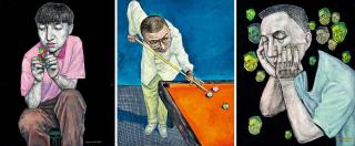 Xin Haizhou - Magic Squares，Billiards & Sleeping Series No.1，No19 & No.27（Three Pieces）(Painted In 1996)