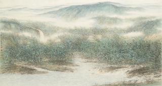 Xiong Hai - Green Mountains and Cascade