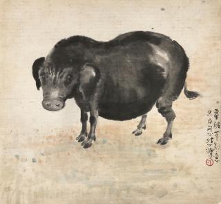 Xu Beihong - Black Pig