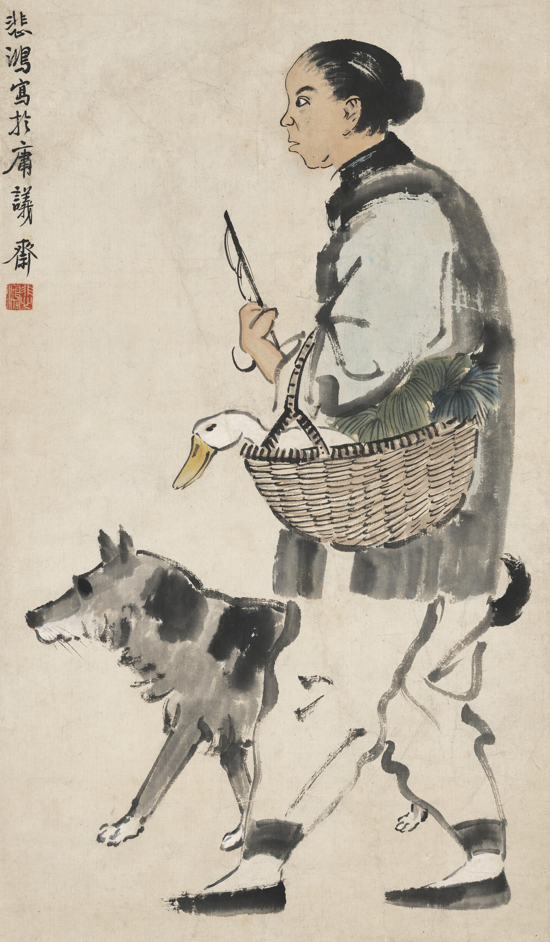 Xu Beihong - Going to the Market