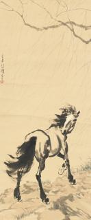 Xu Beihong - Horse Under A Willow Tree