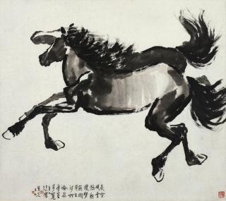 Xu Beihong - Two Galloping Horses